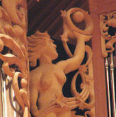 Hand carved sculpture, female figure