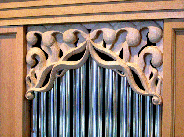 pipe organ carvings, University of Notre Dame, Indiana